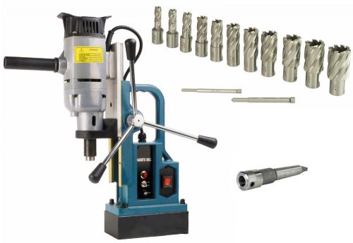 Sdt md103 1&#034; magnetic drill 3372lb force w/ annular cutter 13 pc kit - 1&#034; depth for sale