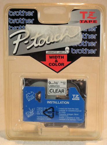 Brother P-Touch  tz tape TZ121 9mm-3/8in Black On Clear