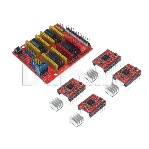 Assembled cnc shield expansion board w/ a4988 for arduino stepper motor drivers for sale