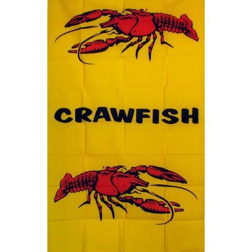 5 Crawfish Flags 3ft x 5ft Vertical Banners (five)