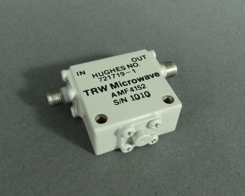 TRW / Hughes AMF4152 RF Isolator - SMA/F, 2.6-3.1GHz +/-, NSN: 5985-00-270-6936