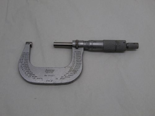 Vintage Lufkin 1642V 1&#034;-2&#034; Micrometer Machinist Tool