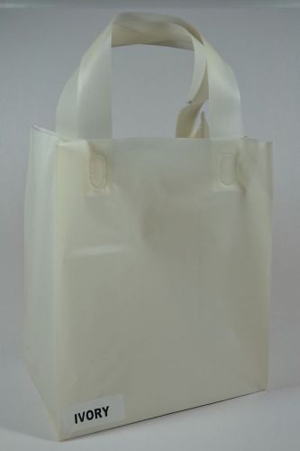 250 retail plastic shoppers - 8x5x10x5 ivory for sale