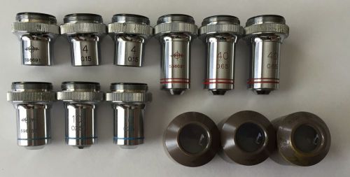 Swift microscope lens (3 sets objective 4X 10X 40X made in Japan) + 3 eye piece