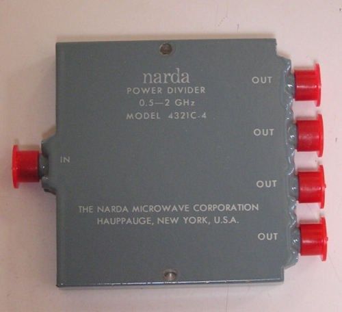 Narda 4321C-4 4-Way Power Divider 0.5 to 2.0 GHz