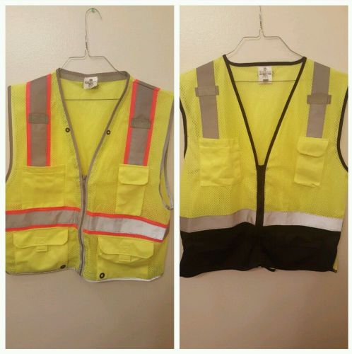 ML KISHIGO Safety Vest , ANSI/ ISEA 107-2010, SET OF 2 Large-XLARGE