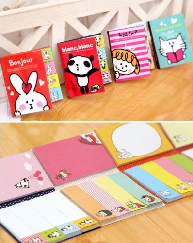 Funny Lovely Cartoon Ver.2 Sticker Post Point Pad Memo Flag Sticky Notes-random