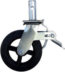 SCAFFOLD CASTER,8&#034;W/FOOT BRAKE