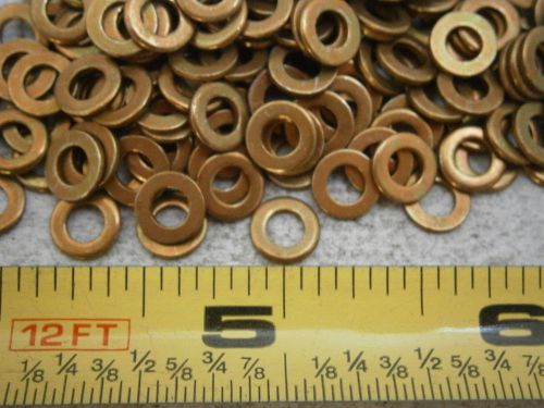 Flat Washers #6 NAS620-6 .143 ID .267 OD .032 Thick Steel Yellow Lot of 40 #3885
