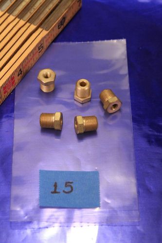Lot of five mini brass air reducer bushings for sale