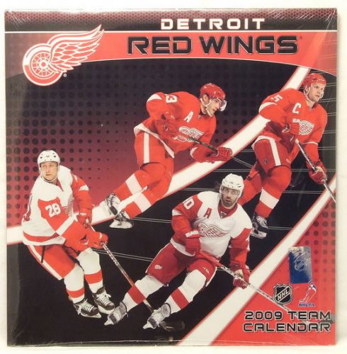 DETROIT RED WINGS 2009 NHL HOCKEY WALL CALENDAR Pavel Datsyuk Nicklas Lidstrom