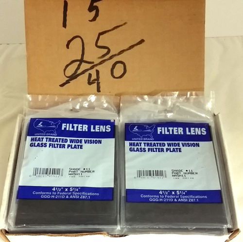 Welding Lens Filter Plate 4 1/2 x 5 1/4 (Quantity - 40 Plates)
