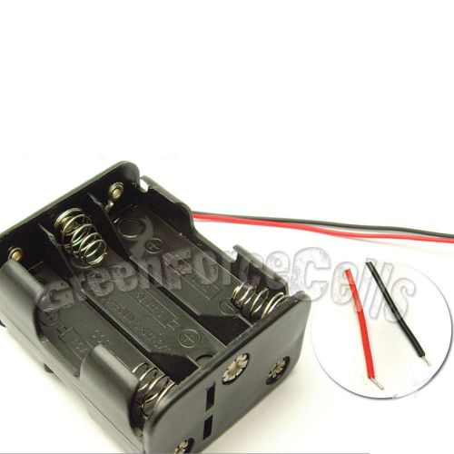 20 pcs 6 AA (3X3) 14500 Cells Battery Clip Holder Box Case With Wire Lead Black