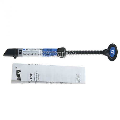 1x dentex dental syringe universal composite resin shade b2 light curing refill for sale