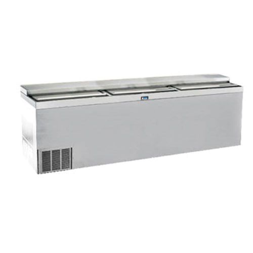 New krowne bc96-ss - 96&#034; stainless steel slide top bottle cooler for sale
