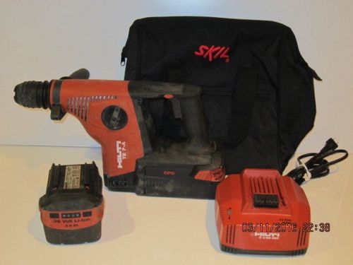 HILTI TE7-A KIT-36VOLT CORDLESS ROTARY HAMMER DRILL+2 BATTS+CHARGER EXCELLENT