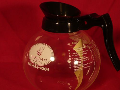 WILBUR CURTIS glass decanter coffee pot 64oz, 12 cup pot for $8,95