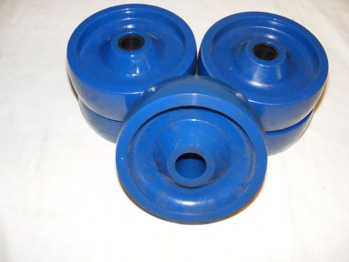 Caster wheels 6x2 poly 1 3/16 id  qty.5 for sale