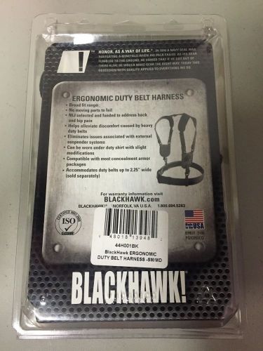 Blackhawk 44h001bk duty belt harness,size s/m *13b* for sale