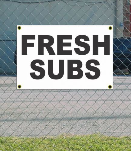 2x3 fresh subs black &amp; white banner sign new discount size &amp; price free ship for sale