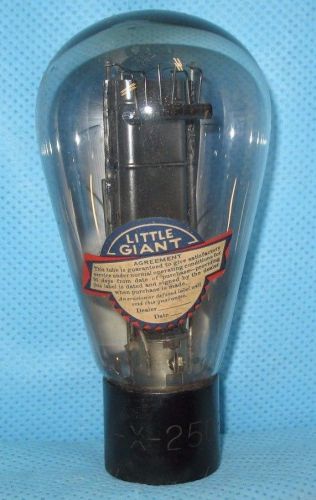 Little Giant type 250 power vacuum tube. 7.5Volt. Engraved base. Licensed by RCA