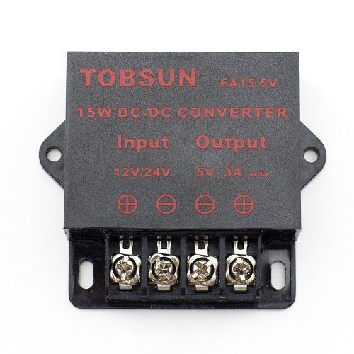 SINOLLC DC 12V 24V to 5V 3A Converter Step Down Regulator 5V Regulated Power