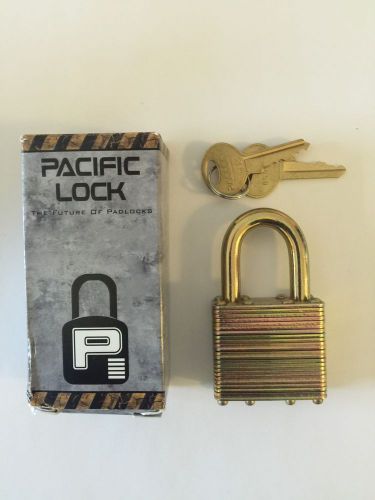 Pacific Lock &#034;100G&#034; Government Grade Padlock, NEW in Box With 2 Keys