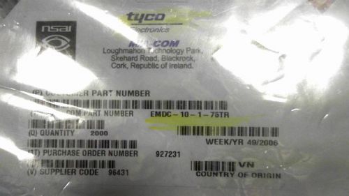 30-PCS INDUCTOR/TRANSFORMER TYCO EMDC-10-1-75(TR) 10175 EMDC10175TR