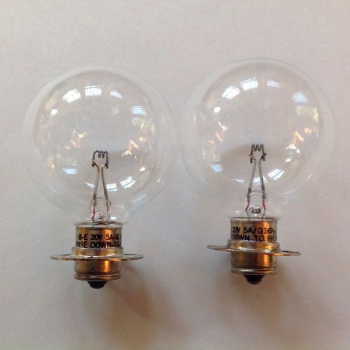 2 Bulbs -GE BEY 20V/5A/G16-1/2/100W/P15S30A Incandescent Projector Lamp