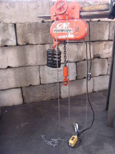 CM POWERSTAR 7012 ELECTRIC 3 TON HOIST WITH TROLLEY &lt;--- WORKS GREAT