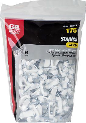 Gardner bender inc 175-pk. 3/4-in. plastic romex cable staples for sale