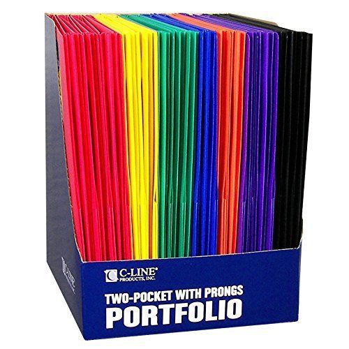 NEW C-Line Two-Pocket Heavyweight Poly Portfolio w/ Prongs, Letter Size Papers