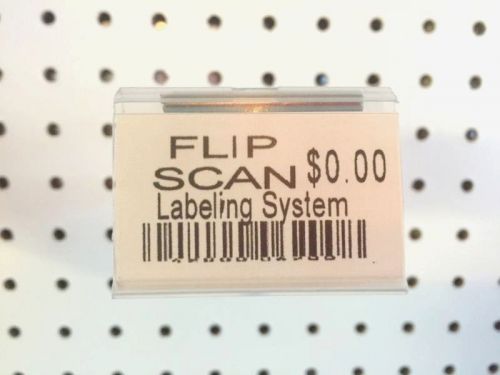 (10 PACK) 1.25 X 2 inch Flip Label Holder for Flip Scan Pegboard Hooks.USA Made