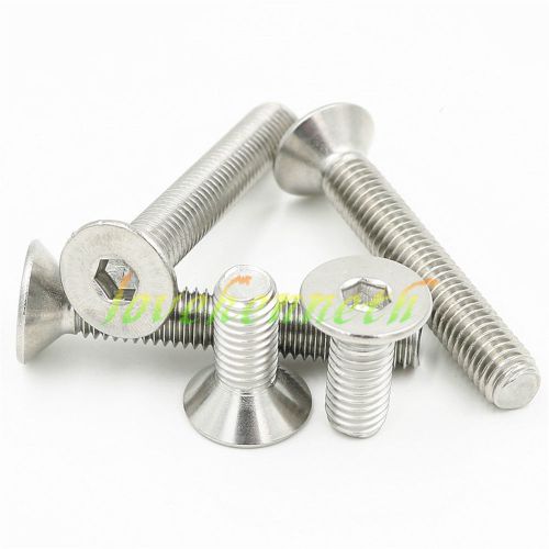 50/100pcs m3 stainless steel flat head countersunk hex socket cap screw bolt for sale