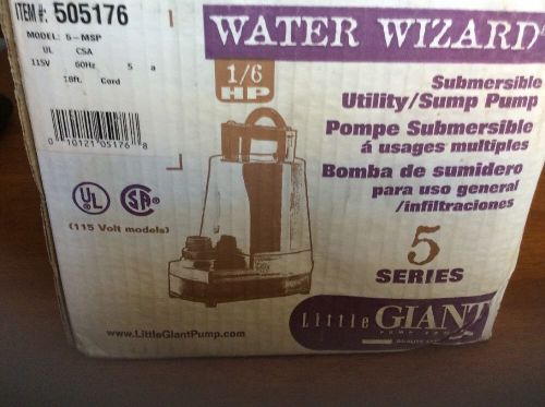 Little giant 505176 1/6 horsepower 5-msp water wizard 5 series submersible utili for sale