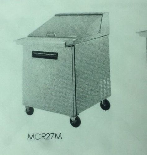 NEW Maxx Cold M# MCR27M X series Megatop Sandwich Prep Table w/ Pans 7 CuFt