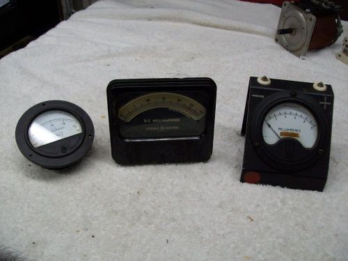 Three vintage panel meters westinghouse, general electric,  and triplett for sale