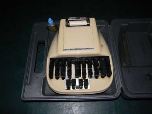 Vintage Stenograph Secreterial Model shorthand machine Excellent CDN w Case Ink