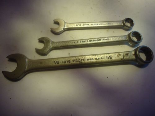 Proto  3  combination wrenches, 12 and 6 point_________________we-309 for sale
