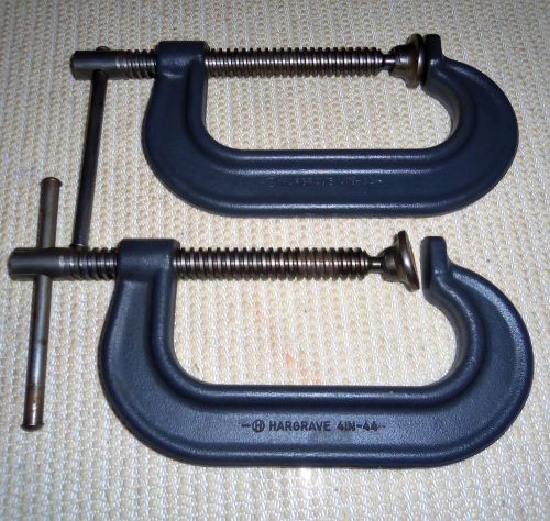 2 hargrave 0&#034; - 4&#034; c-clamps for sale