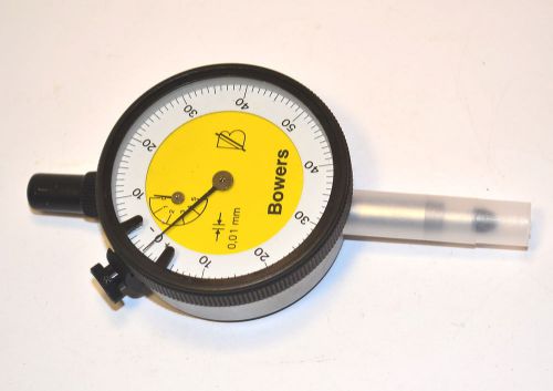 NOS BOWERS UK 0-5mm DIAL INDICATOR GAGE Flatback 0.01mm New in the box &#034;C&#034;