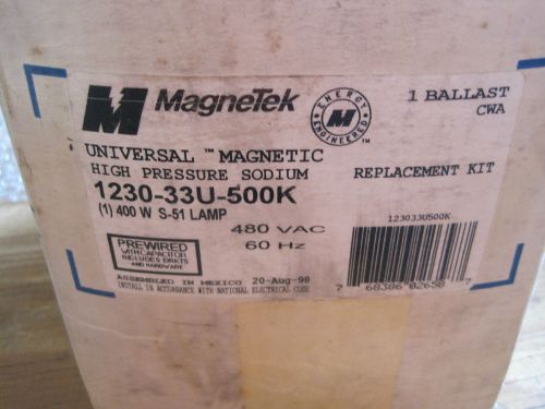 Magnetek Universal 1230-33U-500K 400W High Pressure Sodium Ballast 480VAC NIB