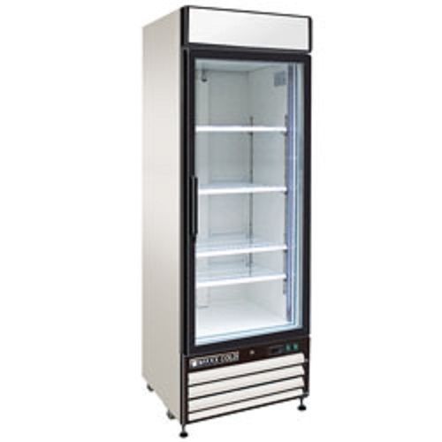 New maxx cold single glass door reach-in cooler 27&#034; mxm1-23r free shipping! for sale