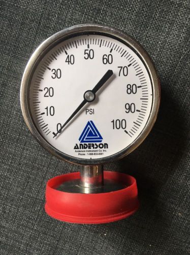 Anderson 0-100 PSI with 2&#034; Process Connection (EL071010051001A, 3 1/2&#034; Face)