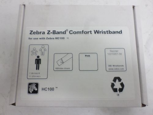 Zebra Z-Band UltraSoft Wristband Cartridge Kit HC100 (10010951-5K) Pink - NEW