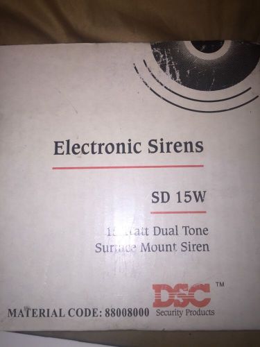 DSC SD 15W-15 Watt Dual Tone Surface Mount Household Burglar Alarm Siren Lot Of2