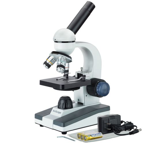 Amscope m150 40x-400x student compound microscope home school science for sale