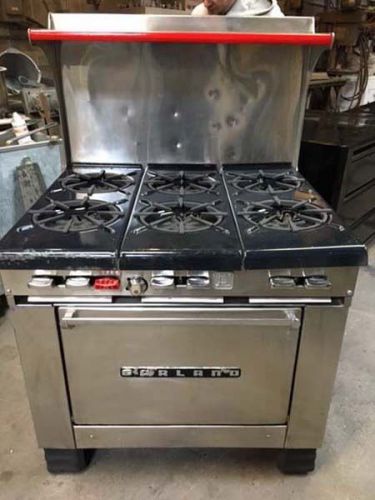 35&#034; Garland 6 Burner Gas Range with Standard Oven and Overshelf