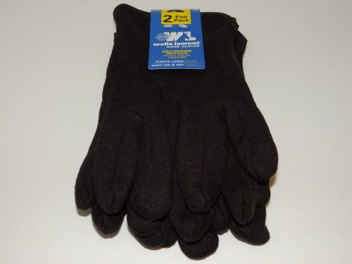8 Pair Lot WELLS LAMONT Sz LARGE Cold Weather FLEECE LINED Jersey Work Gloves
