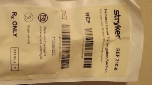 Stryker #210-8 Femoral Canal Tip irrigation/Suction Use with Stryker Interpulse
